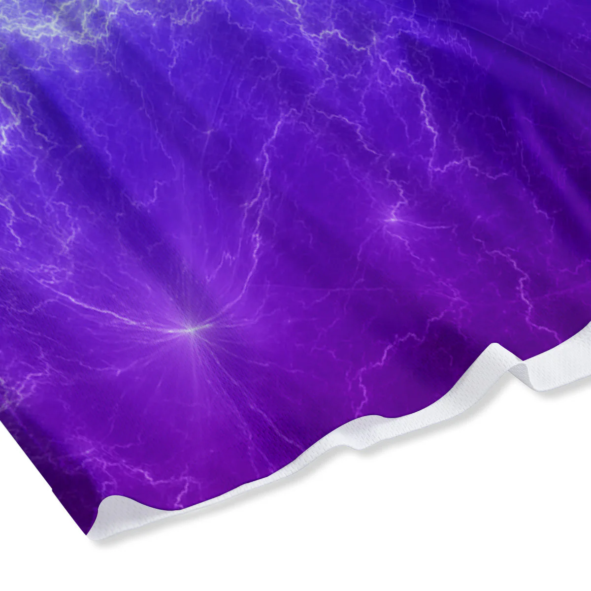 Lightning Purple And Blue Print Mesh Shorts - Image 4