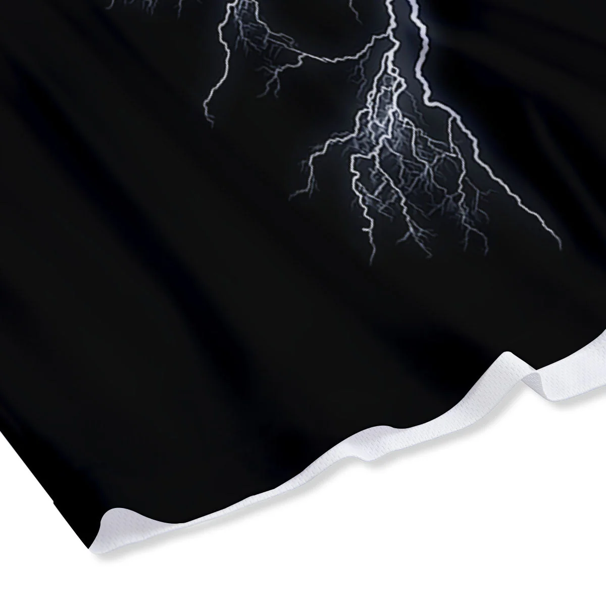 Lightning White Electric Print Mesh Shorts - Image 4
