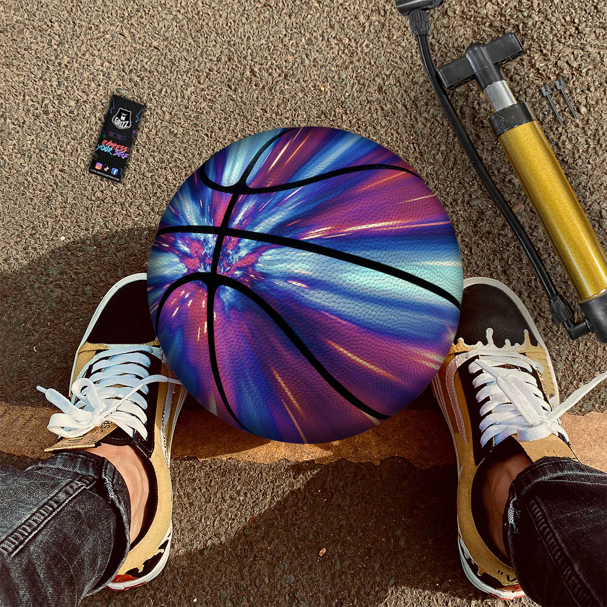 Lightspeed Galaxy Print Basketball - Image 2