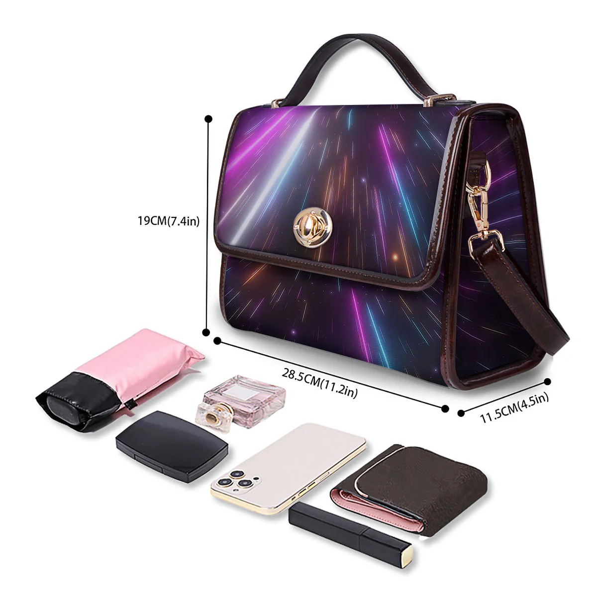 Lightspeed Hyperspace Print Women's Satchel Bag - Image 4