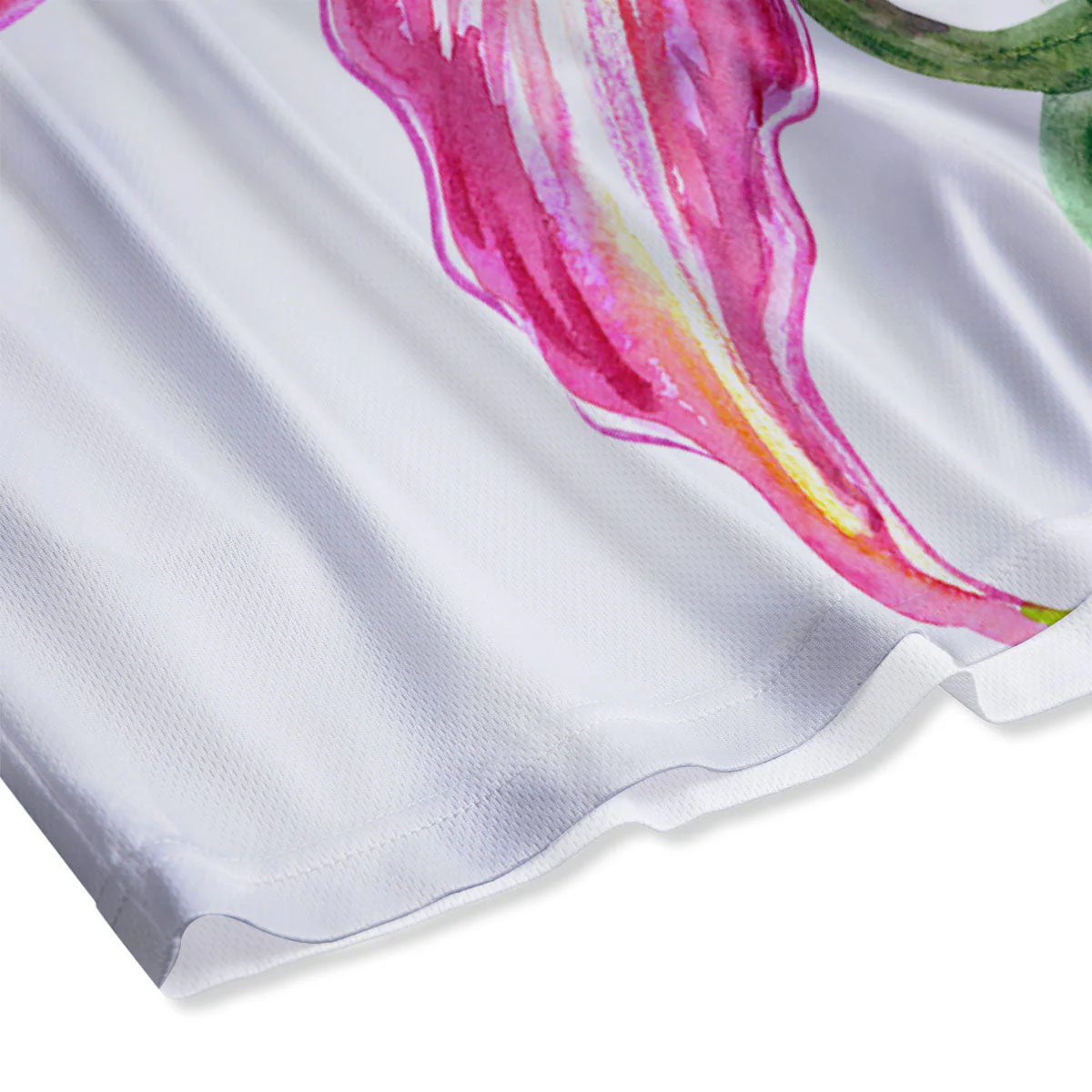 Lily Pink Watercolor Print Mesh Shorts - Image 4