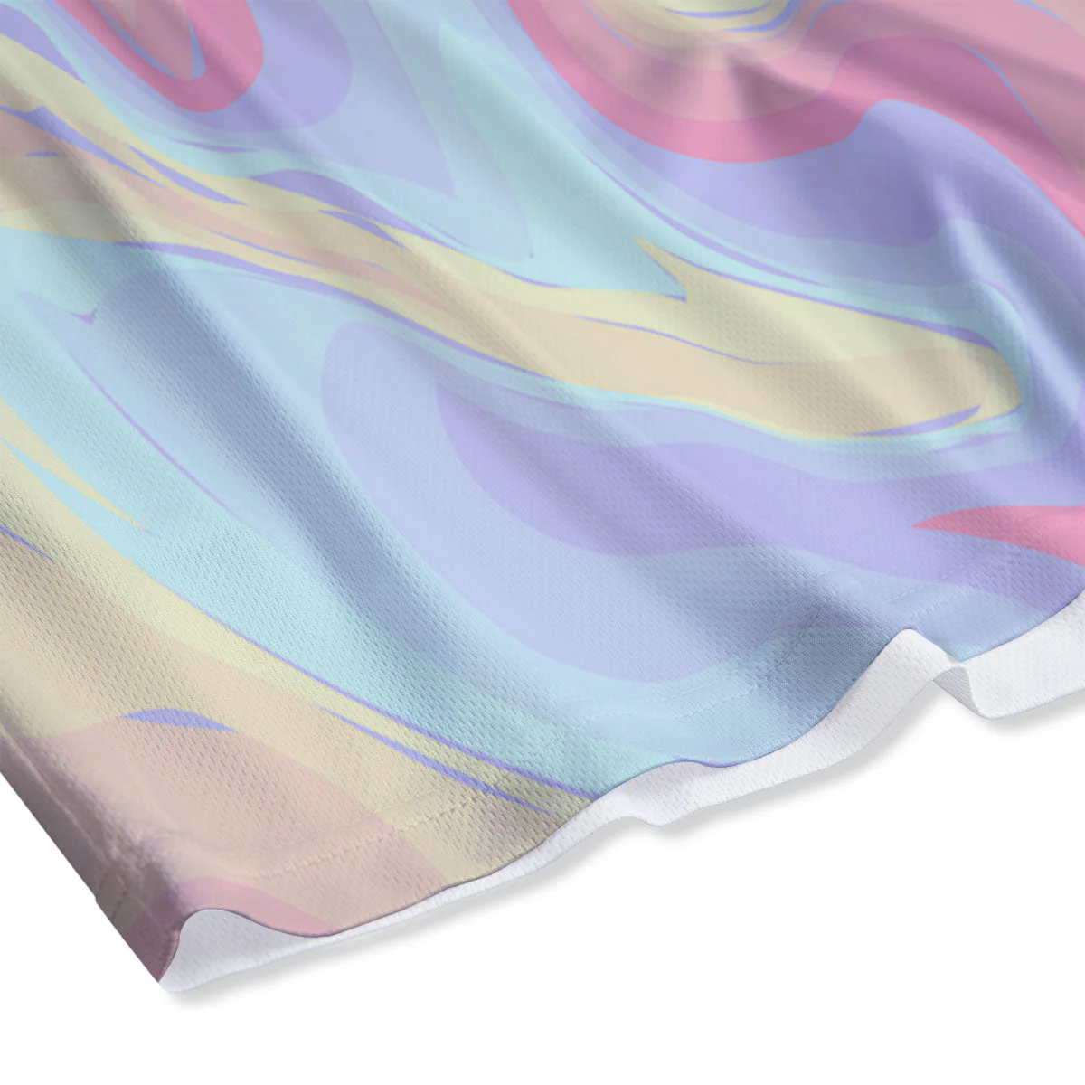 Liquid And Marble Pastel Print Mesh Shorts - Image 4