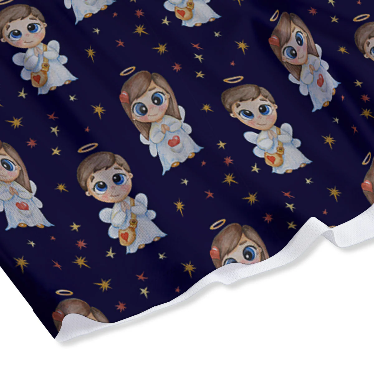 Little Angel Print Pattern Mesh Shorts - Image 4