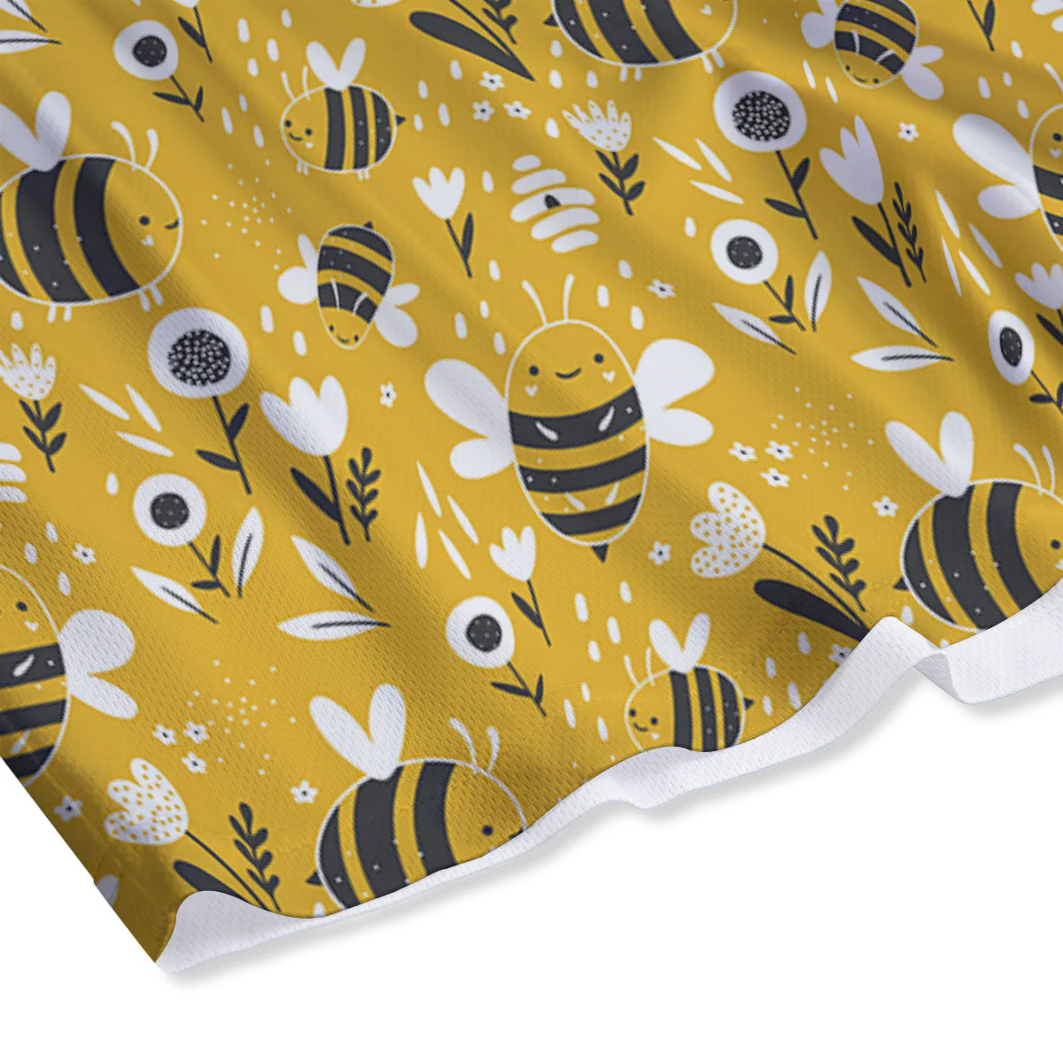 Little Bee Print Pattern Mesh Shorts - Image 4