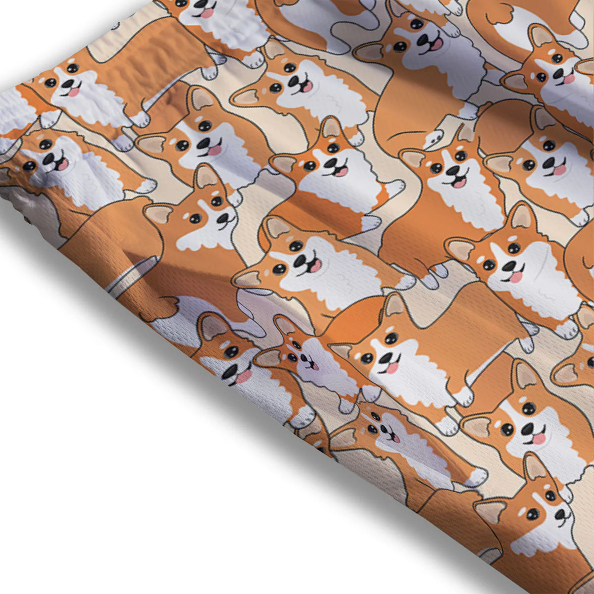 Little Corgi Print Pattern Mesh Shorts - Image 3
