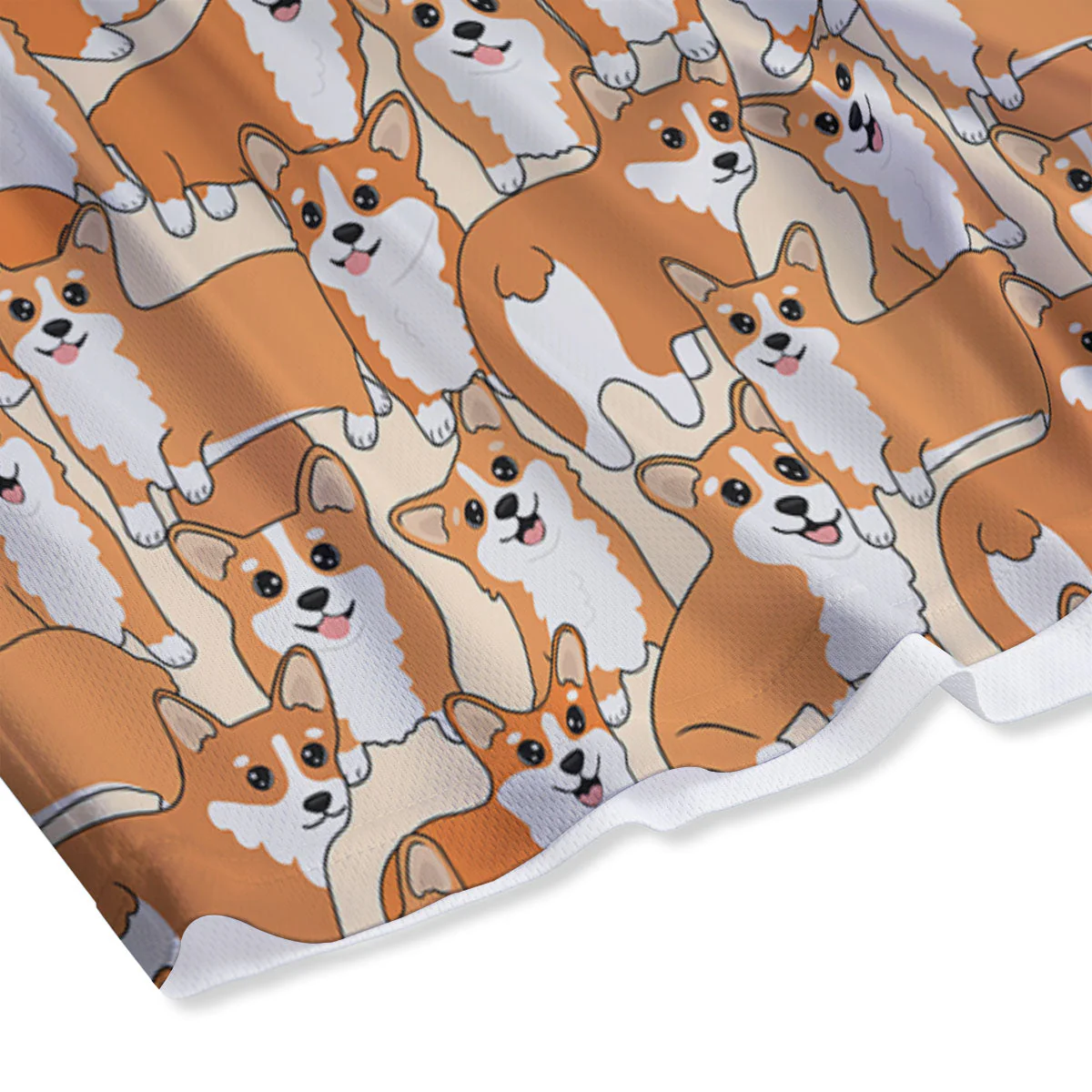 Little Corgi Print Pattern Mesh Shorts - Image 4