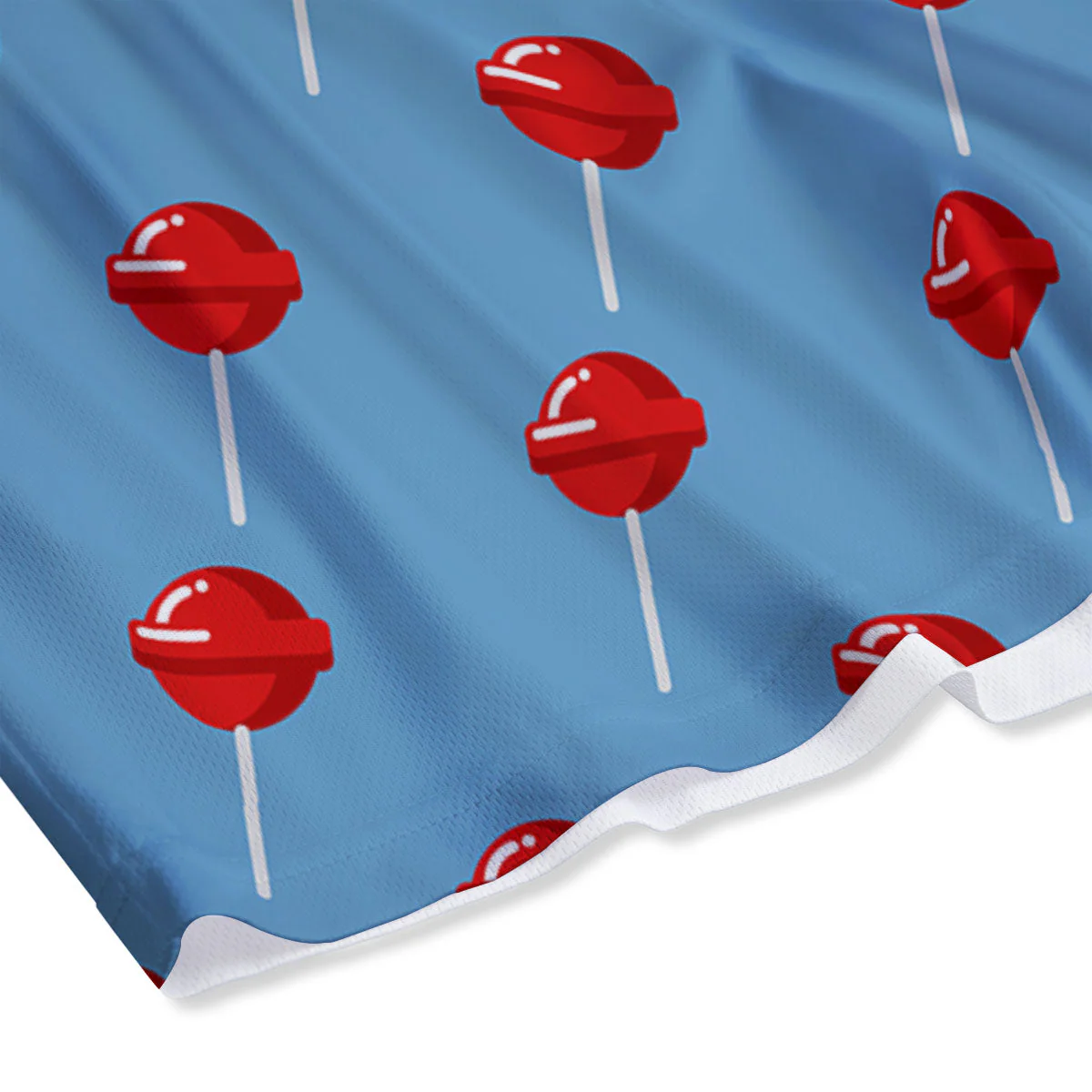 Lollipop Retro Print Pattern Mesh Shorts - Image 4