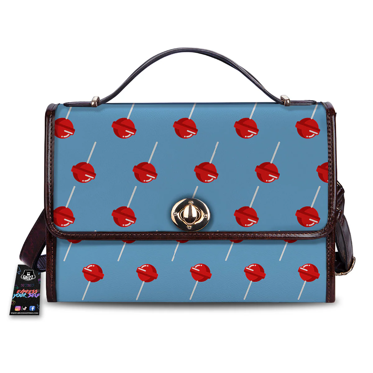 Lollipop Retro Print Pattern Women's Satchel Bag