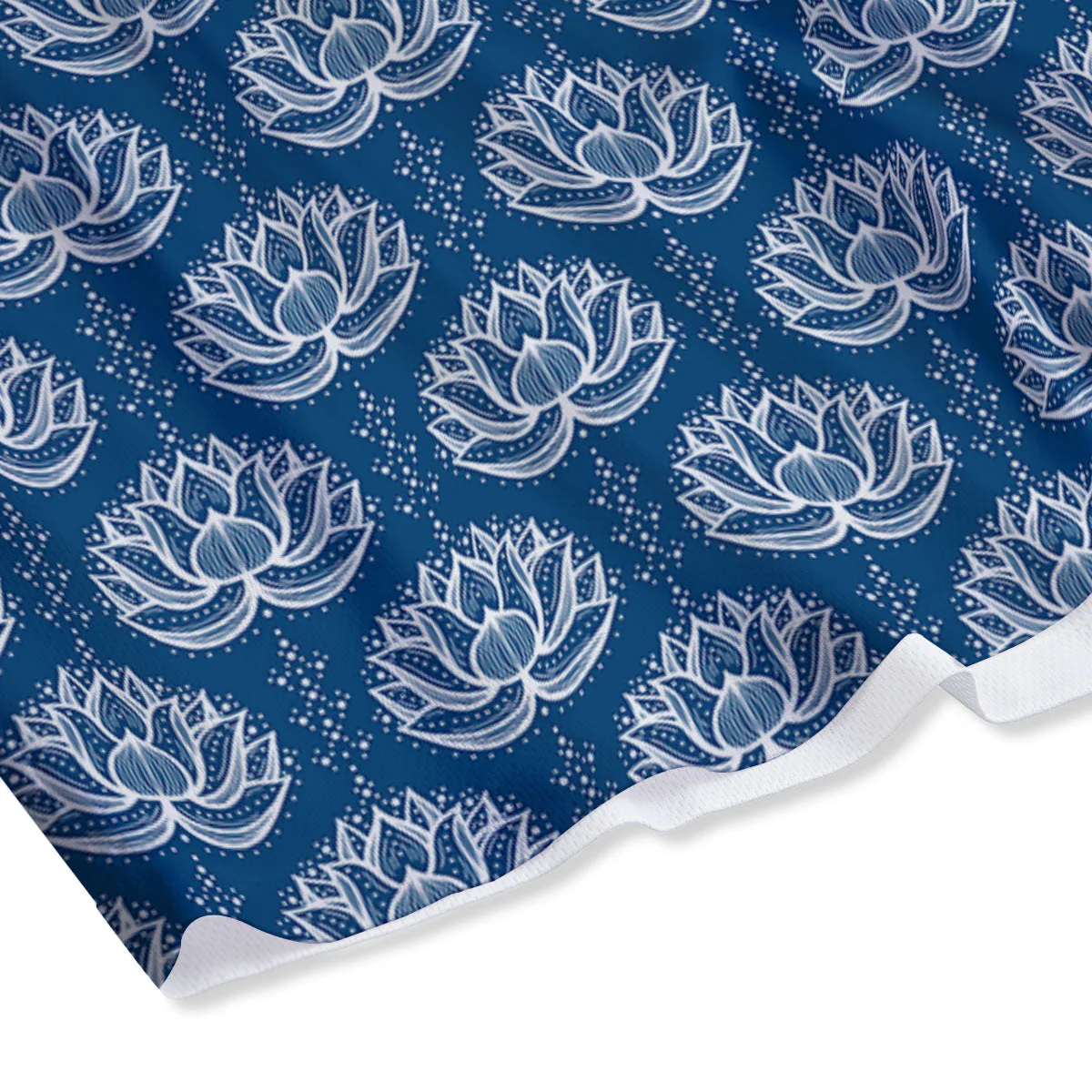 Lotus Boho Indian Print Pattern Mesh Shorts - Image 4