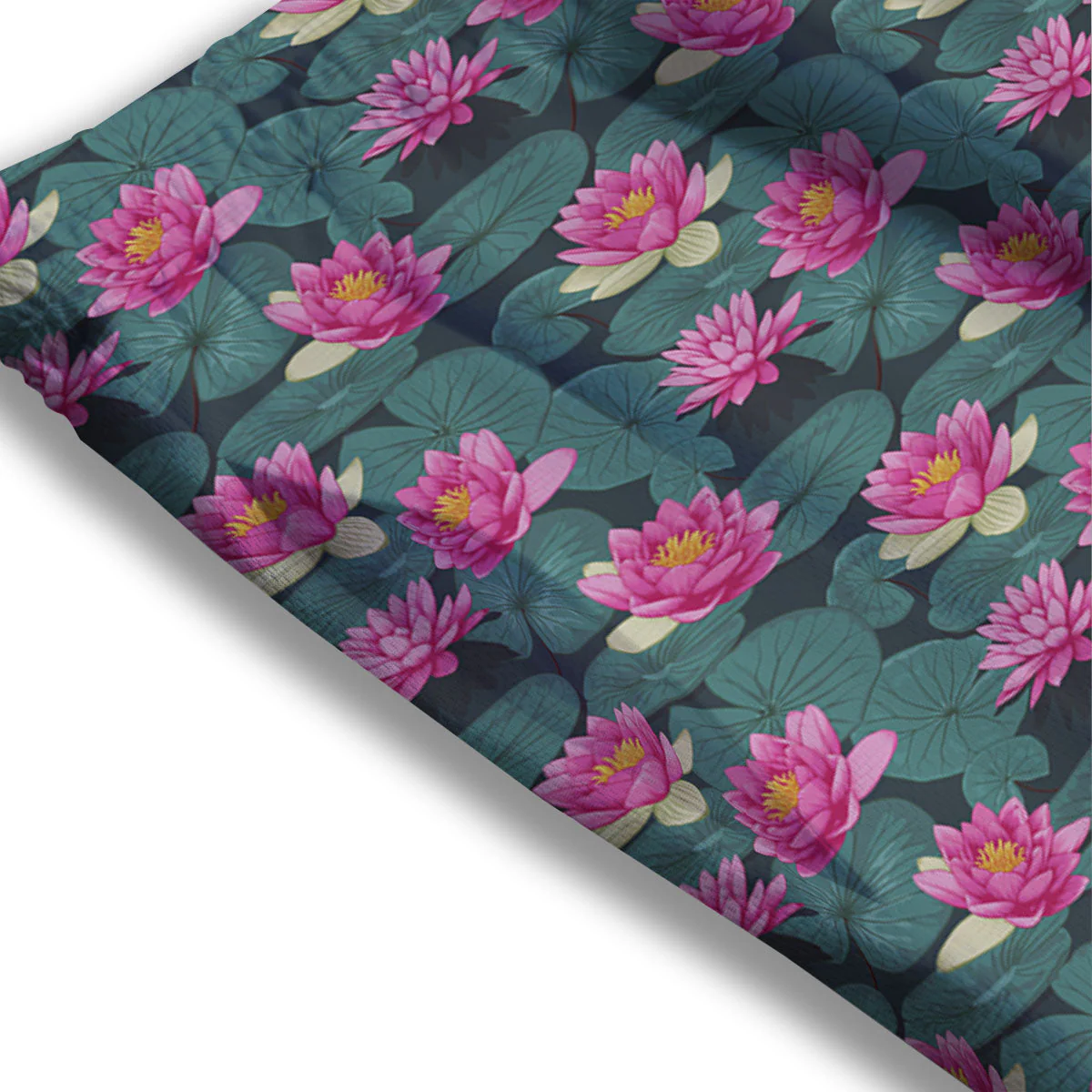 Lotus Hot Pink Print Pattern Mesh Shorts - Image 3