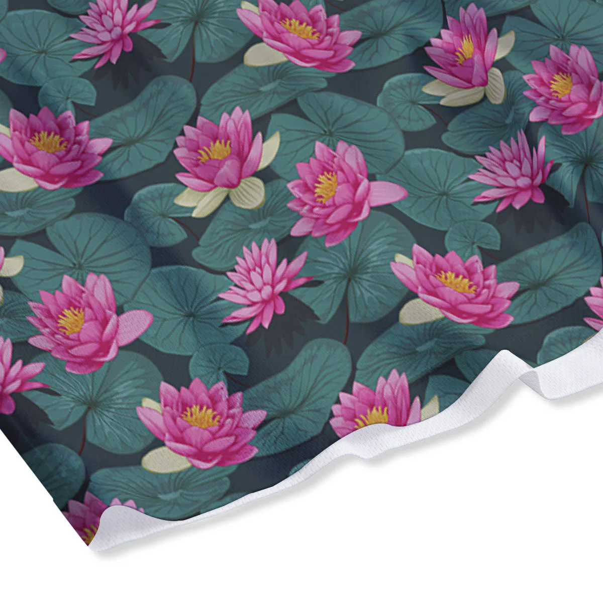 Lotus Hot Pink Print Pattern Mesh Shorts - Image 4