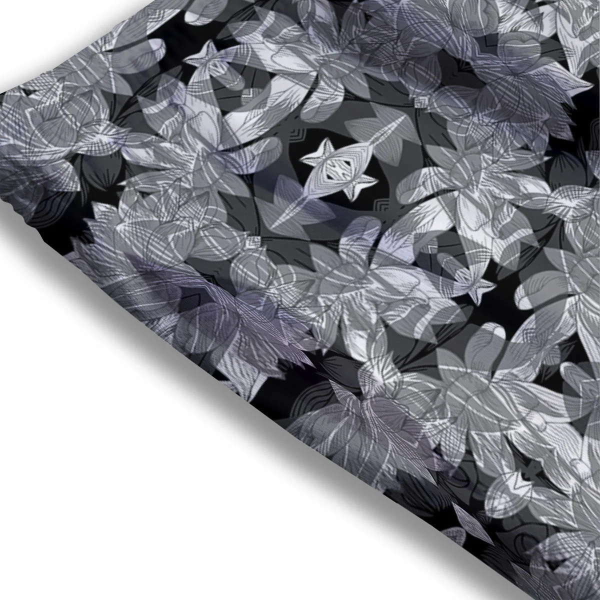Lotus Monochrome Print Pattern Mesh Shorts - Image 3