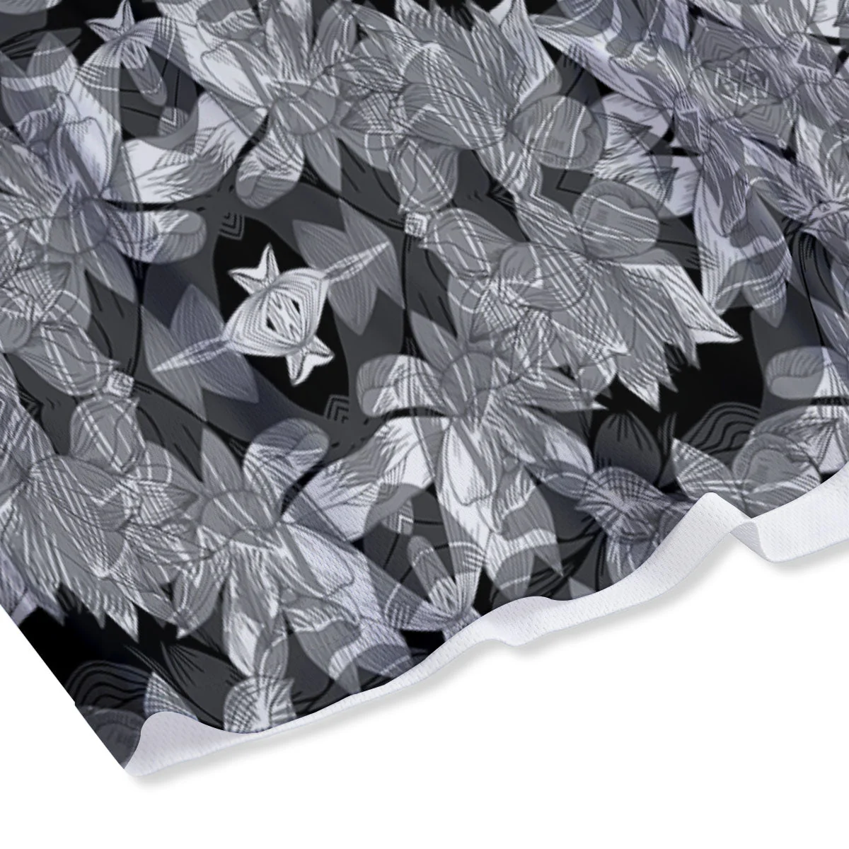 Lotus Monochrome Print Pattern Mesh Shorts - Image 4