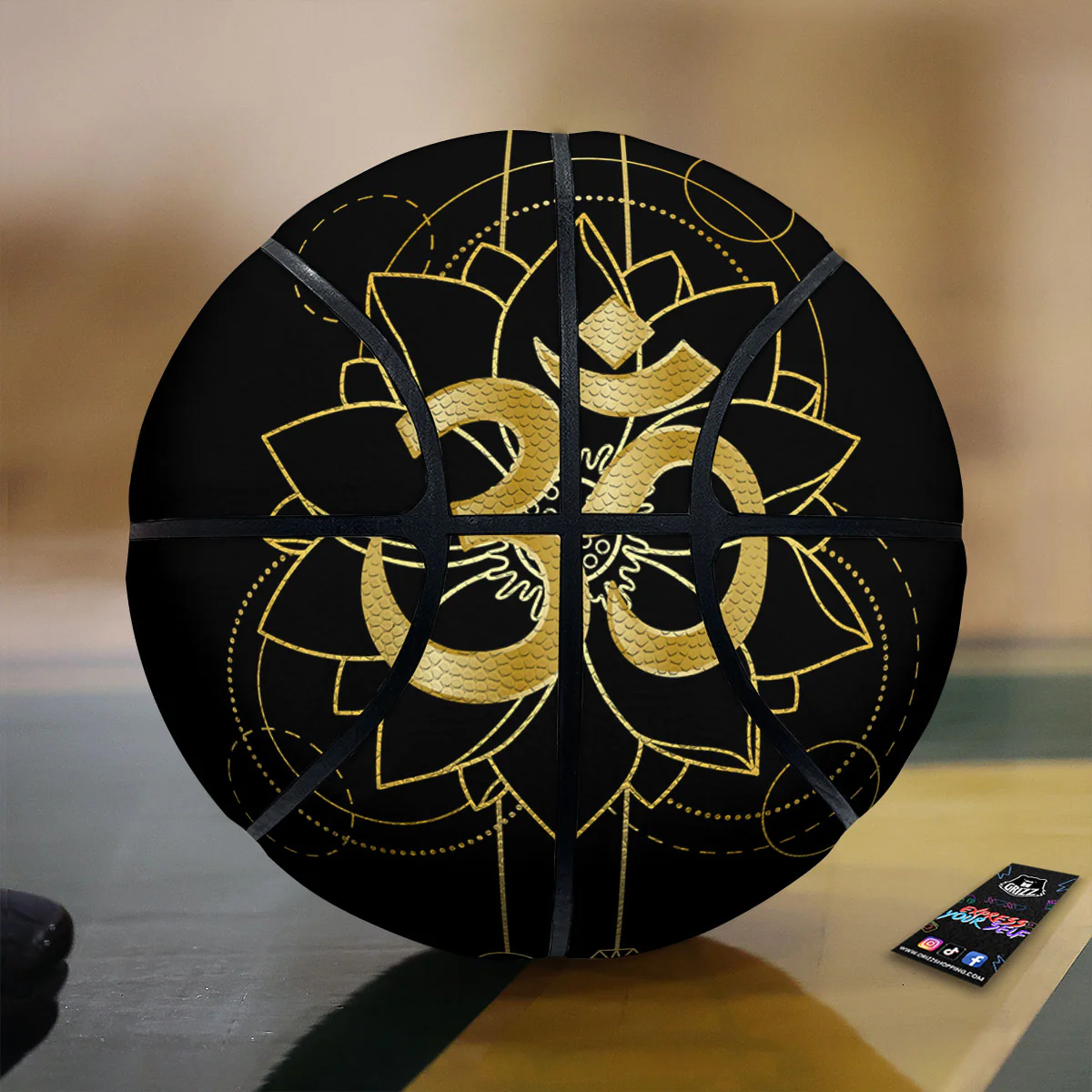 Lotus Om Gold Print Basketball