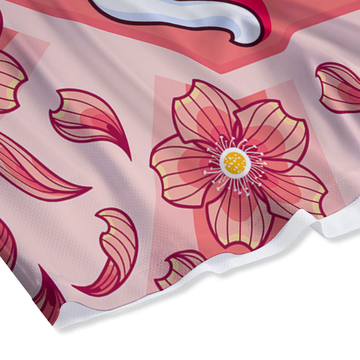Lucky Cat And Sakura Japanese Print Mesh Shorts - Image 4