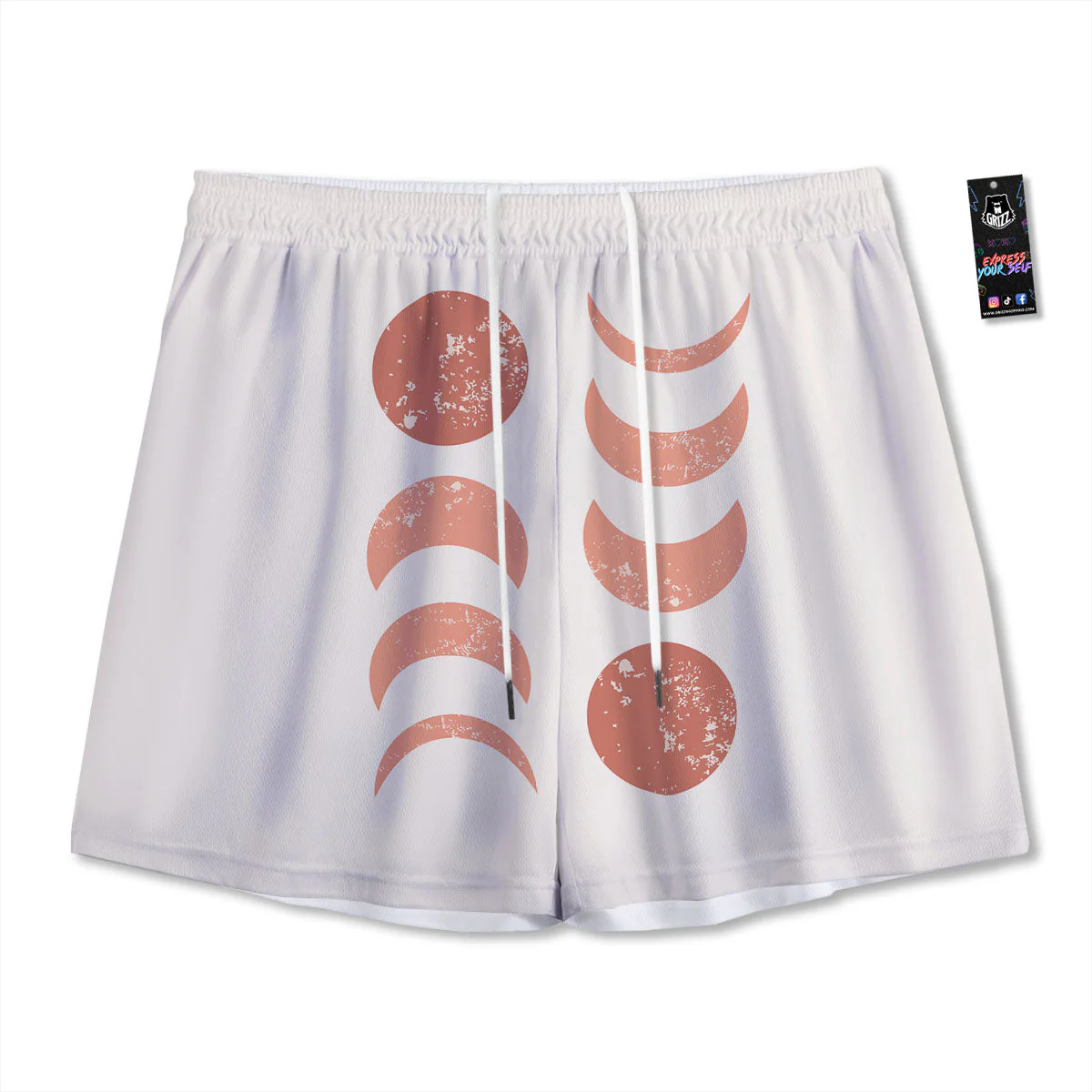 Lunar Cycle Phase Print Mesh Shorts