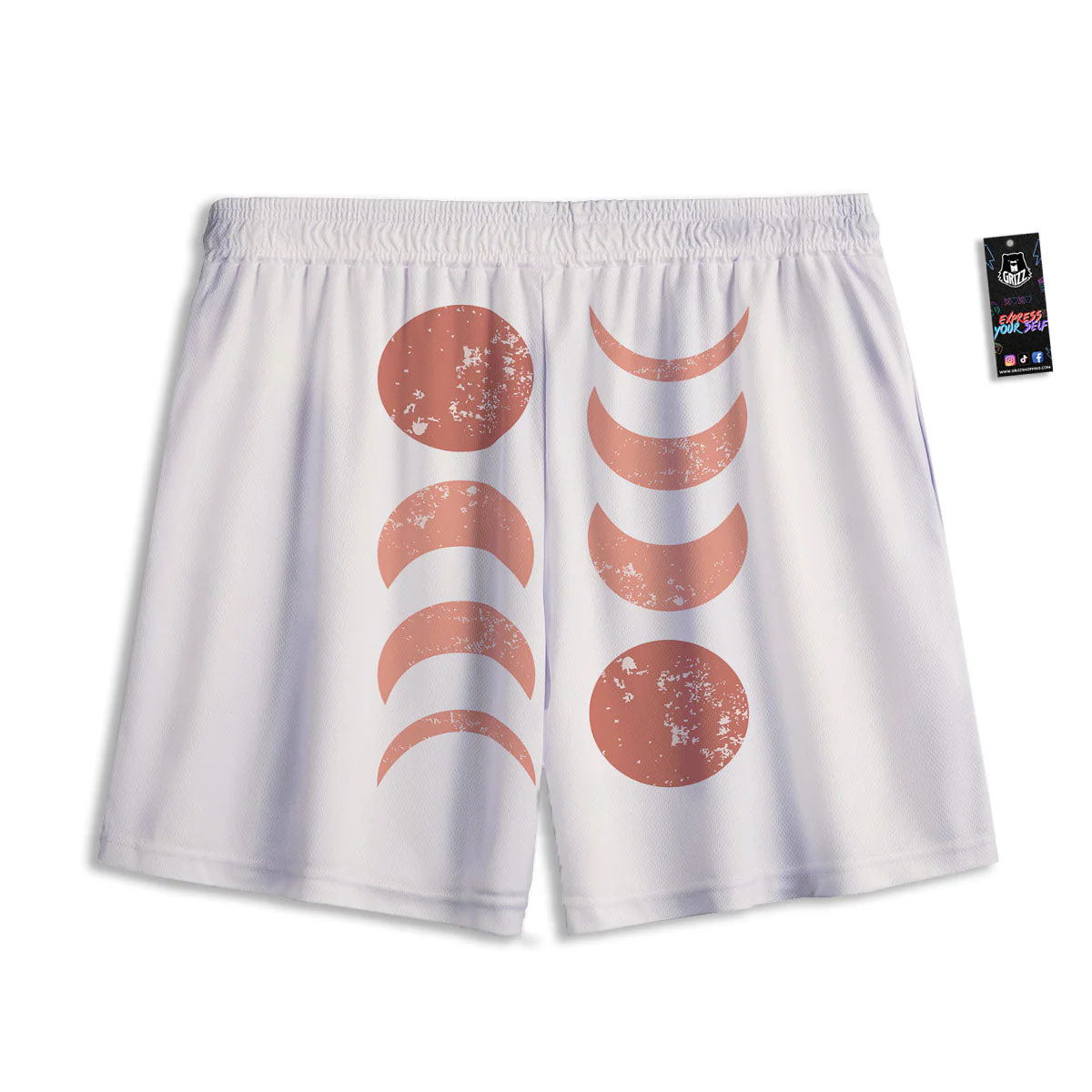 Lunar Cycle Phase Print Mesh Shorts - Image 2