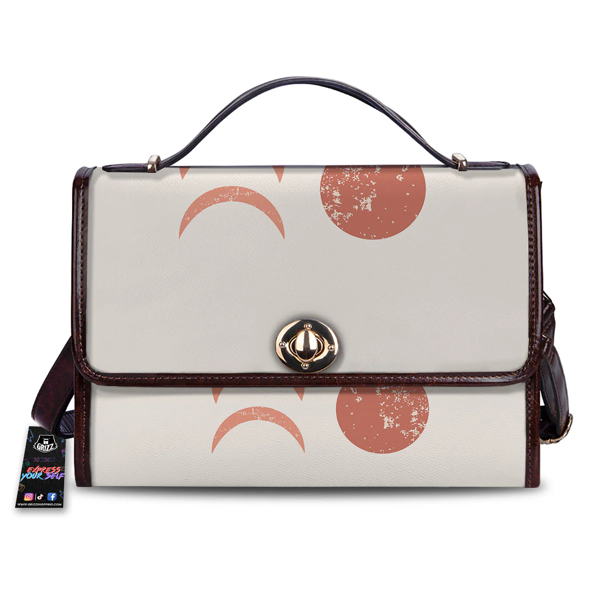 Lunar Cycle Phase Print Women's Satchel Bag