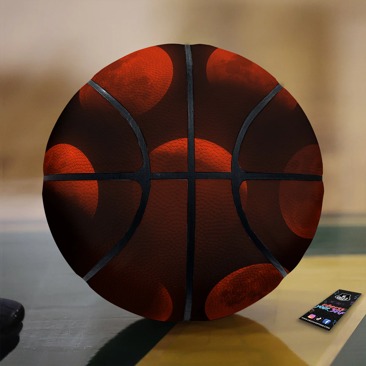 Lunar Phase Blood Moon Print Basketball
