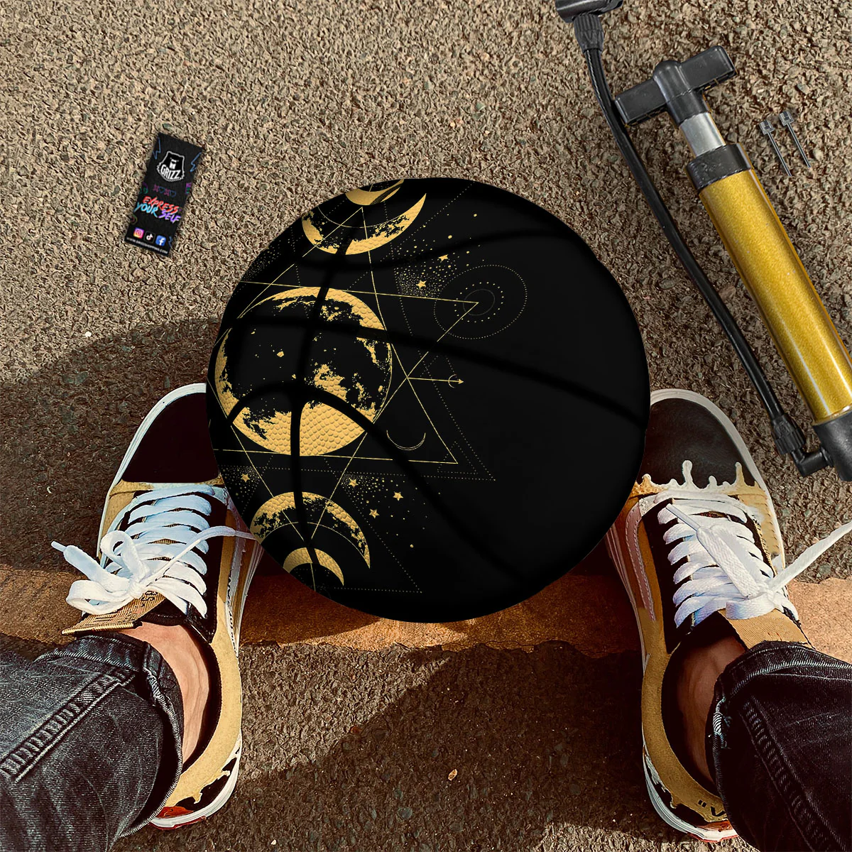 Lunar Phase Mystical Print Basketball - Image 2