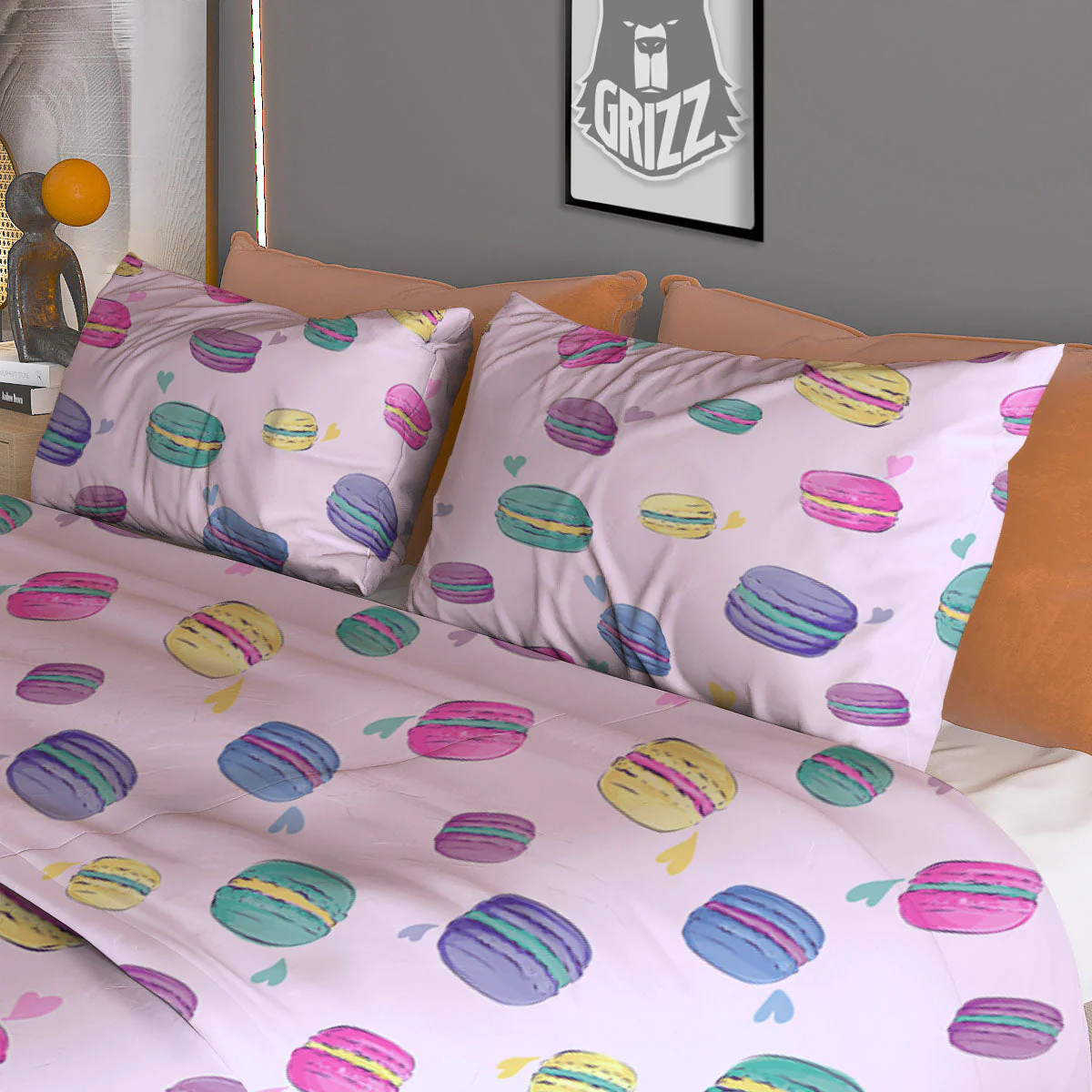 Macaron Colorful Print Pattern Duvet Cover Bedding Set - Image 3