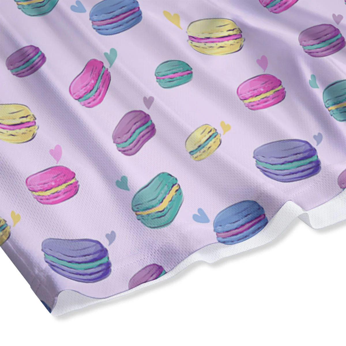 Macaron Colorful Print Pattern Mesh Shorts - Image 4