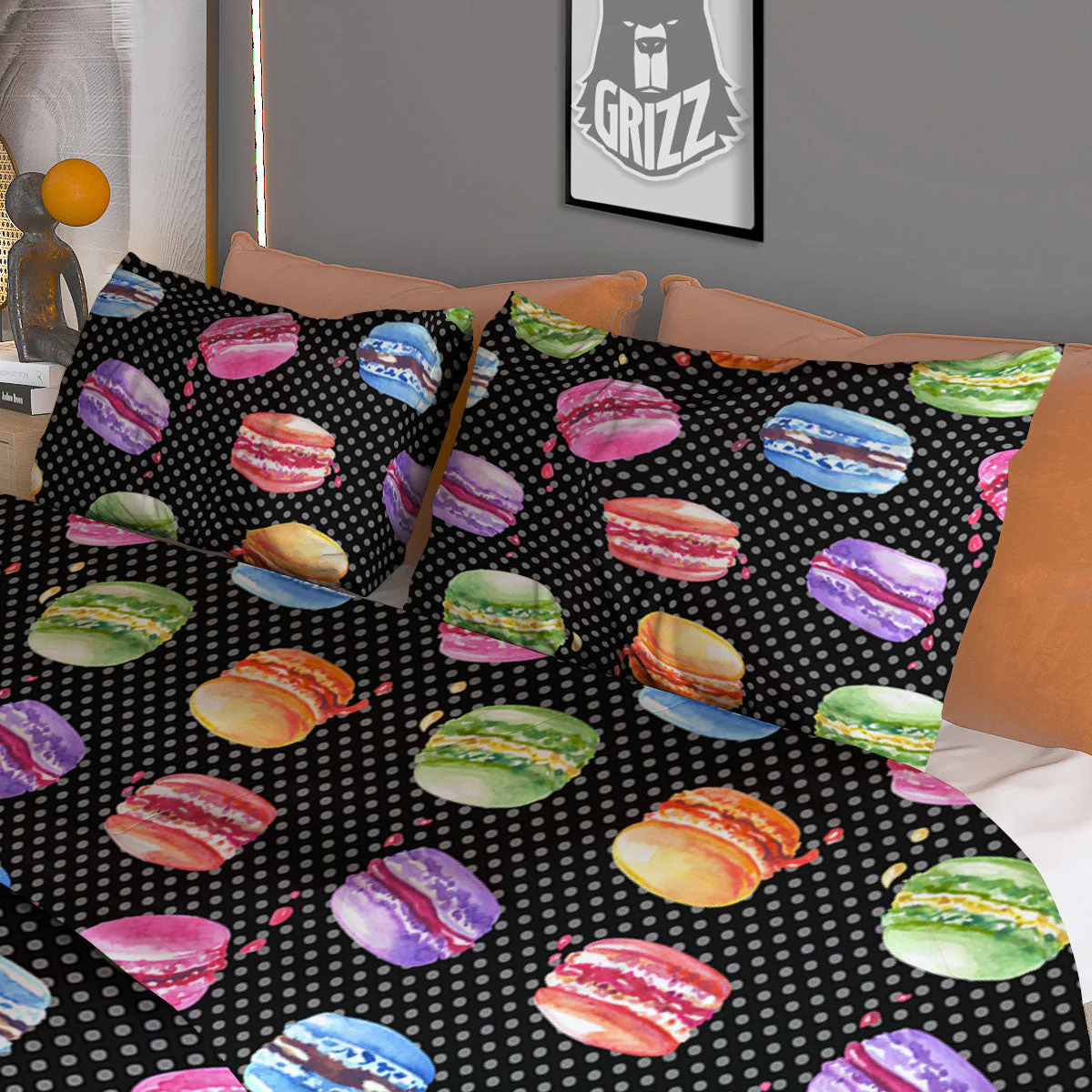 Macaron Polka Dot Print Pattern Duvet Cover Bedding Set - Image 3