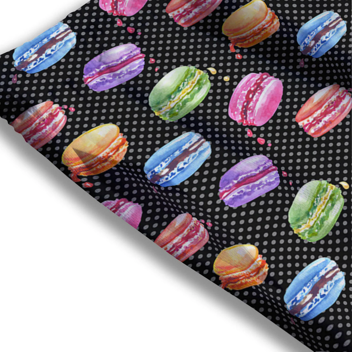 Macaron Polka Dot Print Pattern Mesh Shorts - Image 3