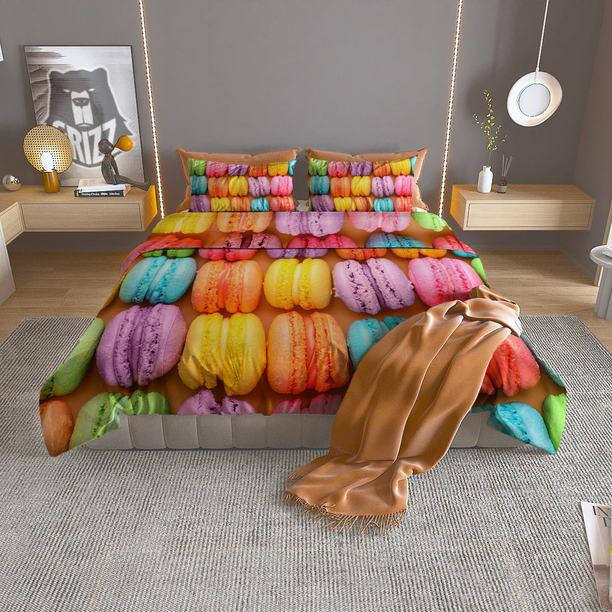 Macarons Colorful Print Duvet Cover Bedding Set