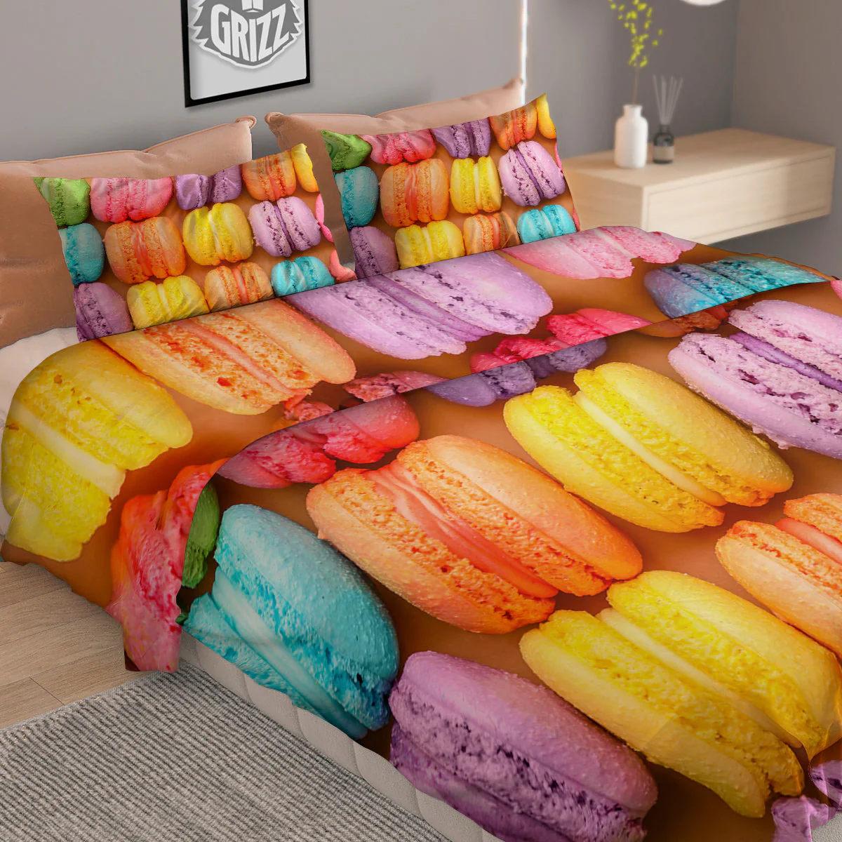 Macarons Colorful Print Duvet Cover Bedding Set - Image 2