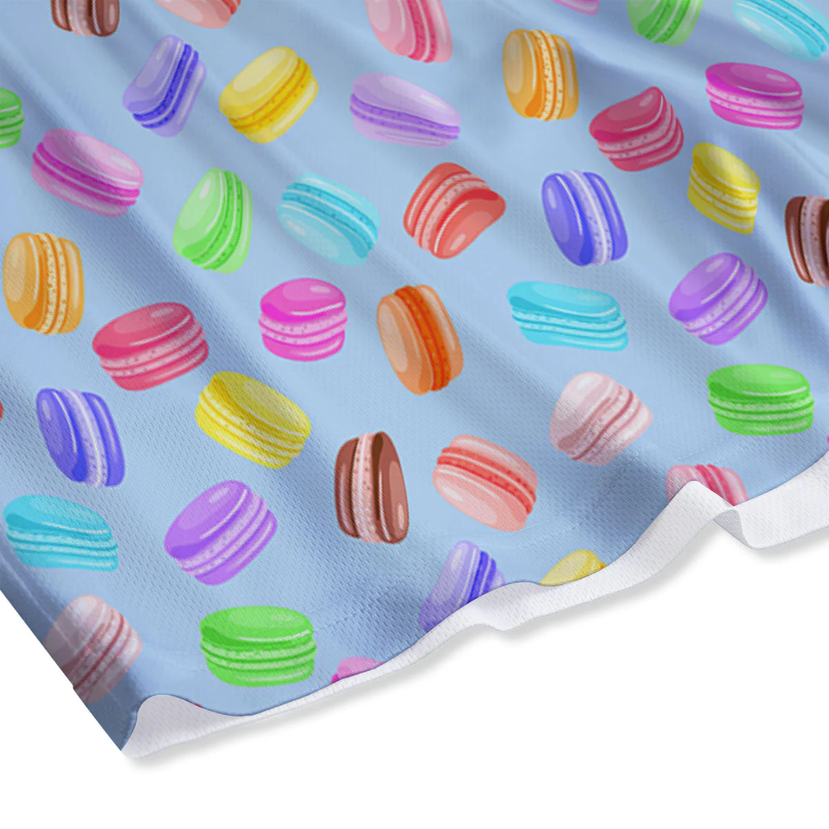 Macarons Colorful Print Pattern Mesh Shorts - Image 4