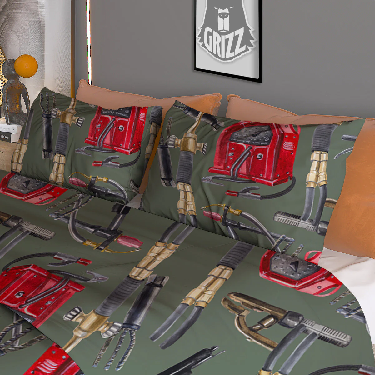 Machine Welding Print Pattern Duvet Cover Bedding Set - Image 3