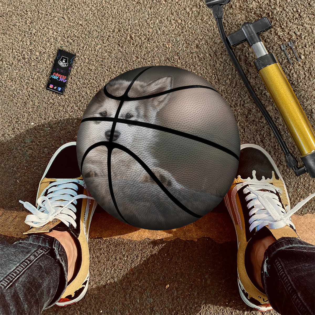 Malamute Alaskan Cute Print Basketball - Image 2