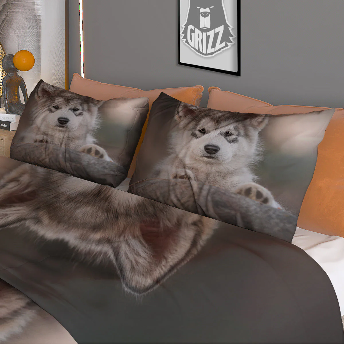 Malamute Alaskan Cute Print Duvet Cover Bedding Set - Image 3