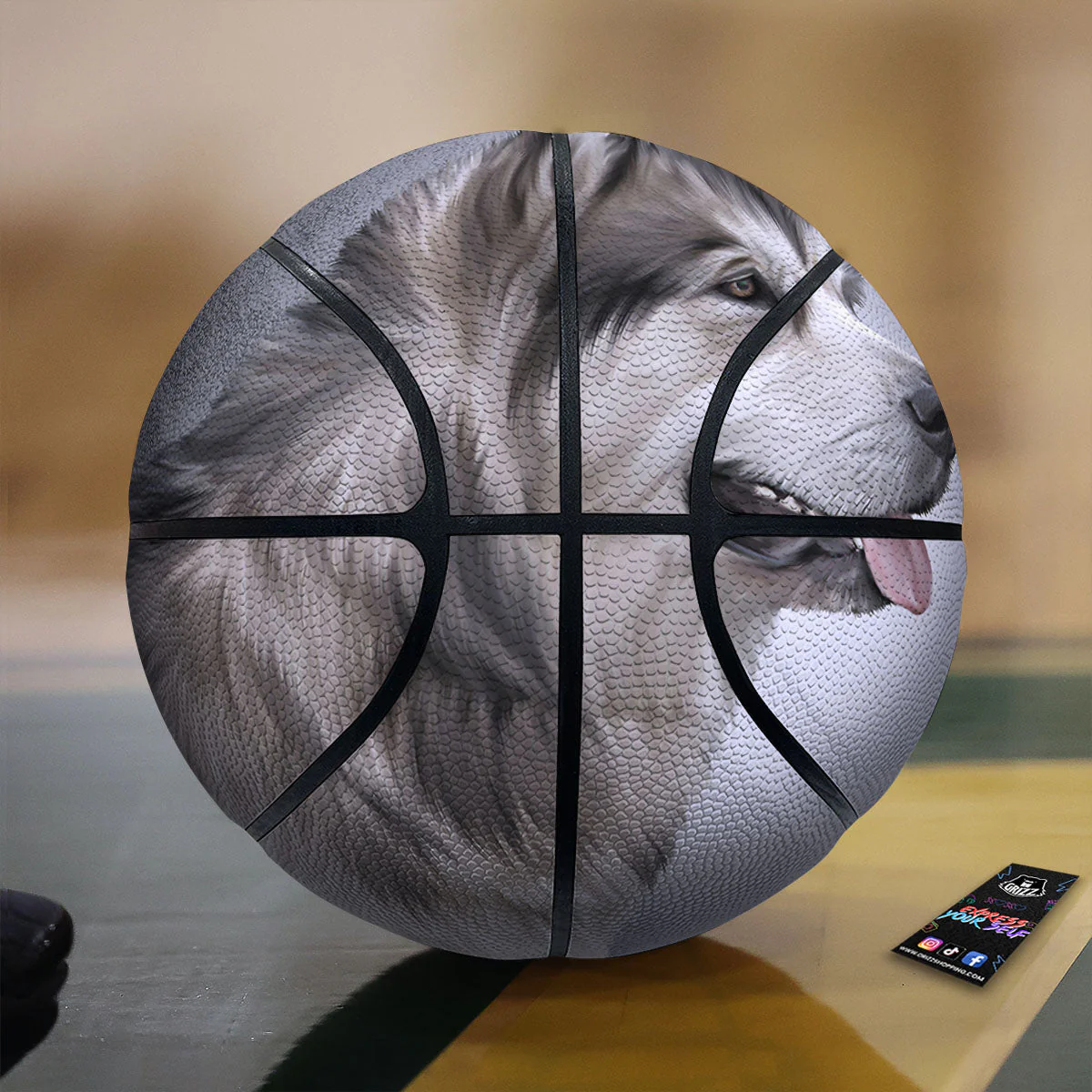 Malamute Alaskan Vintage Print Basketball