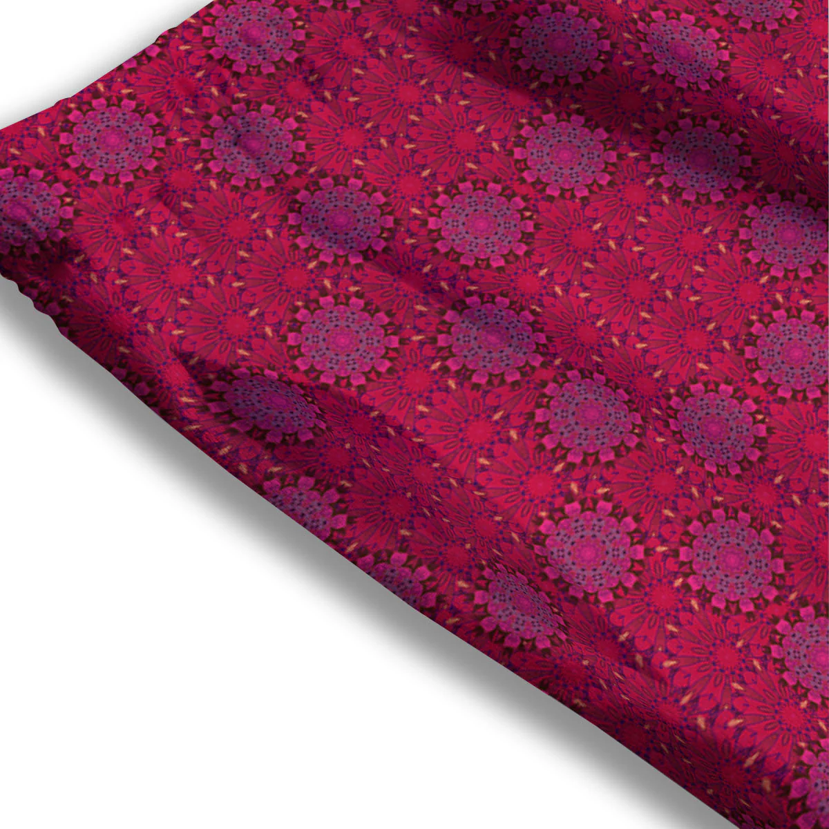 Mandala Bohemian Magenta Print Pattern Mesh Shorts - Image 3