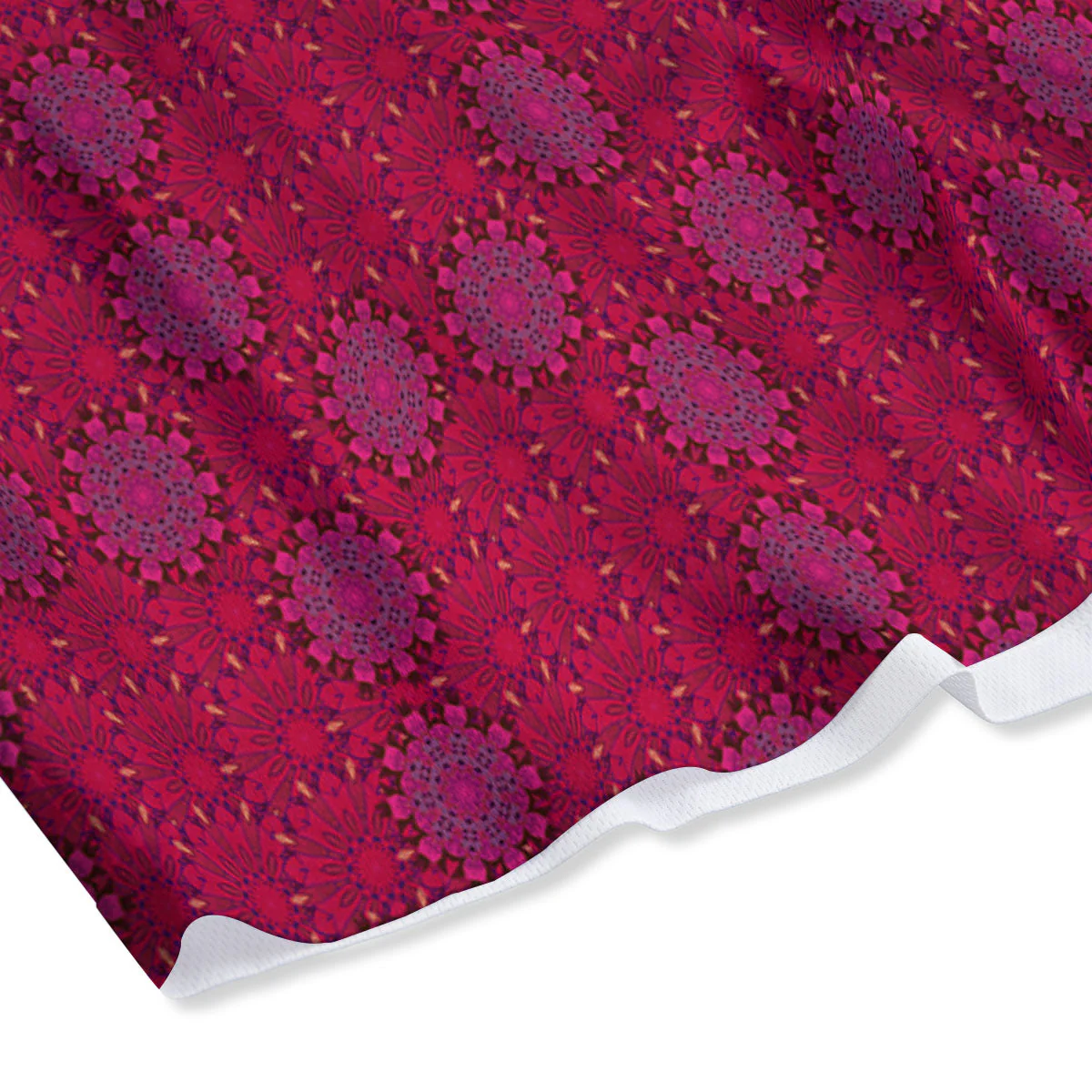 Mandala Bohemian Magenta Print Pattern Mesh Shorts - Image 4