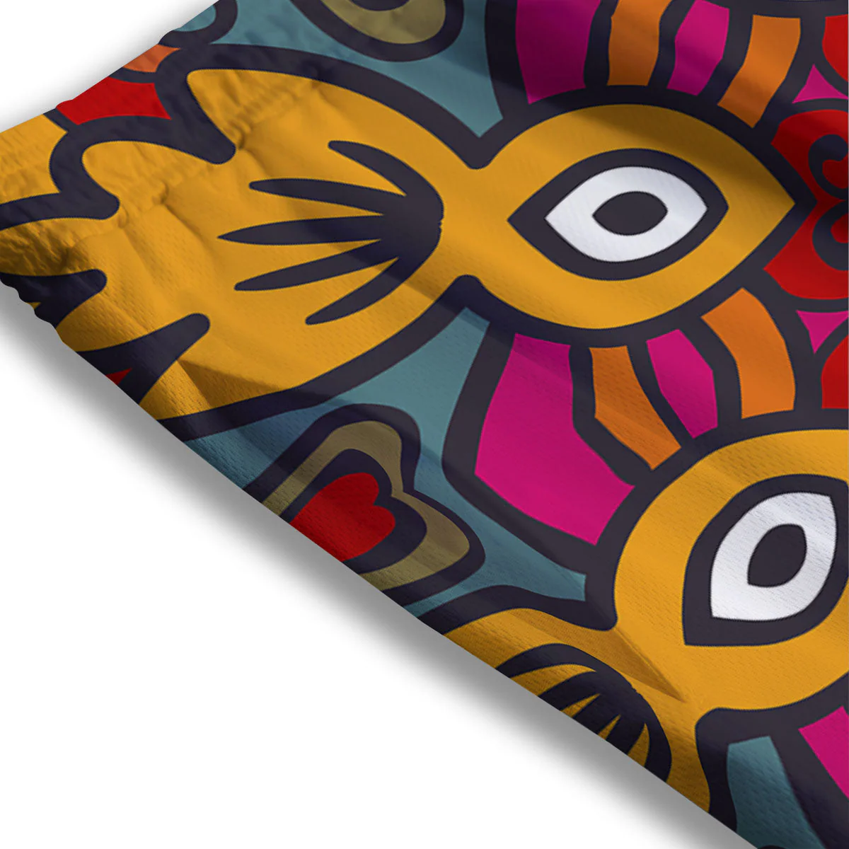 Mandala Bohemian Native Print Pattern Mesh Shorts - Image 3