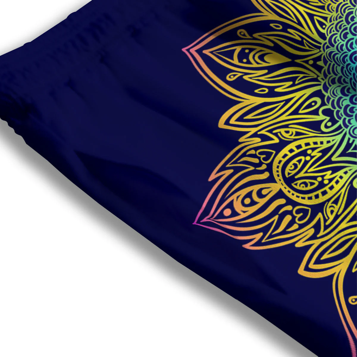 Mandala Buddha Colorful Print Mesh Shorts - Image 3