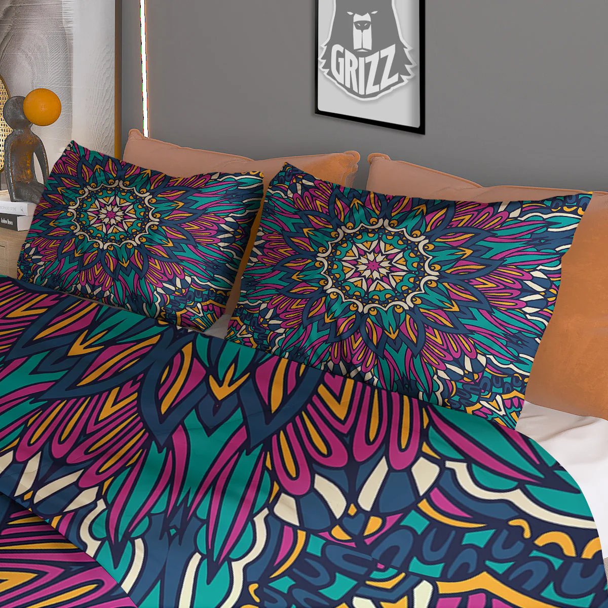 Mandala Coloful Print Duvet Cover Bedding Set - Image 3