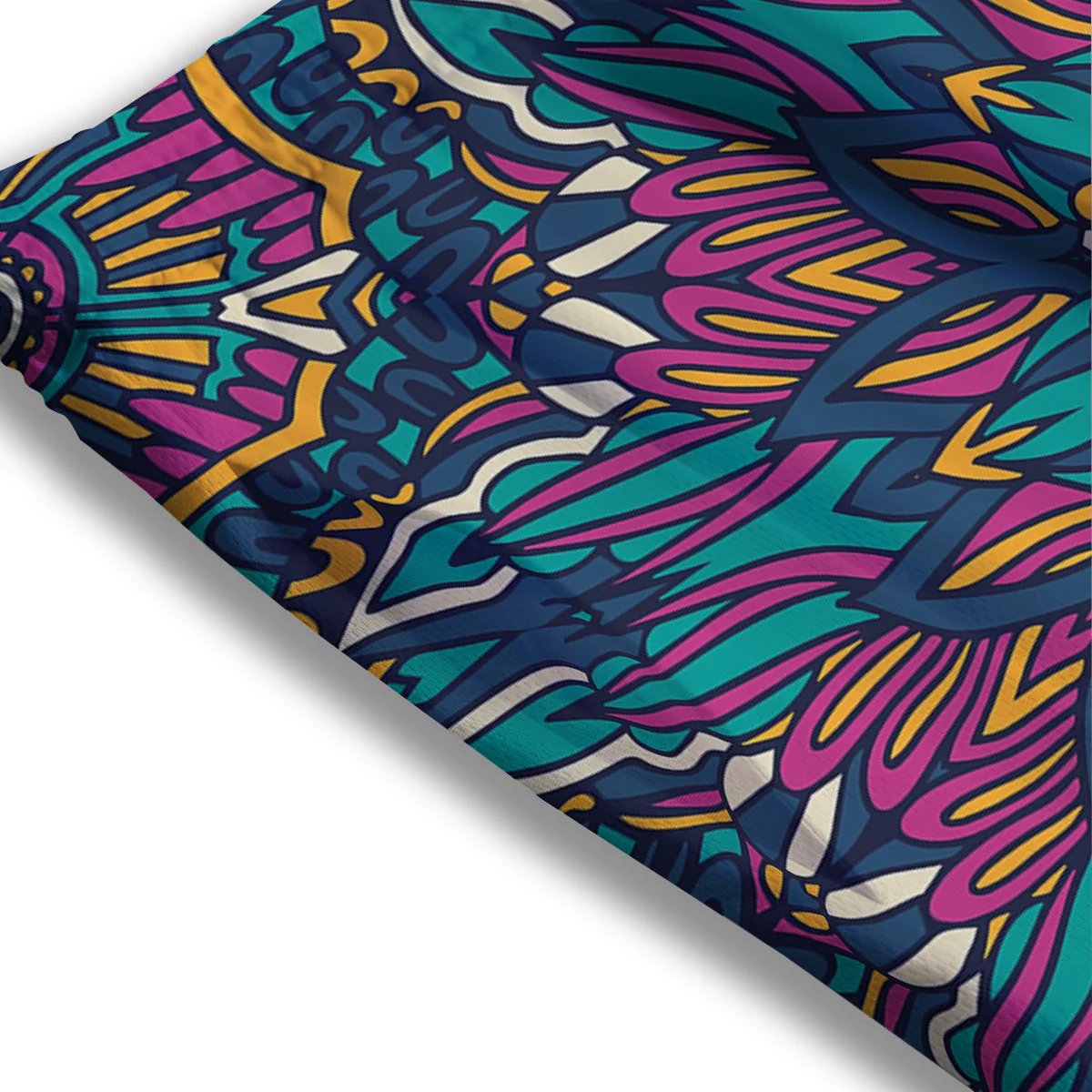 Mandala Coloful Print Mesh Shorts - Image 3