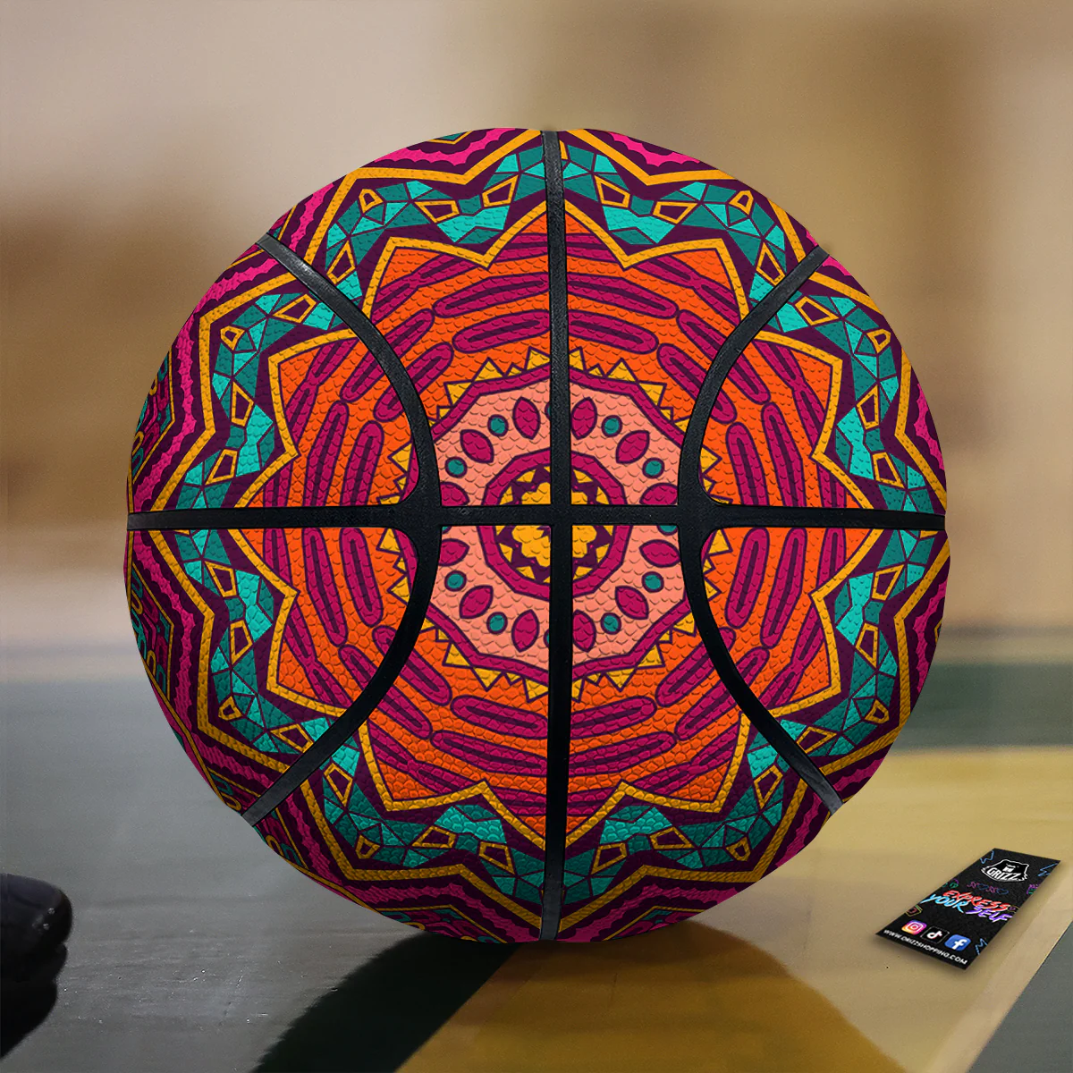 Mandala Colorful Print Basketball