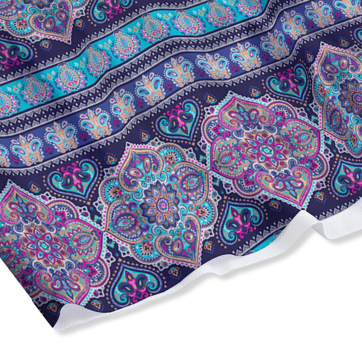 Mandala Ethnic Bohemian Print Pattern Mesh Shorts - Image 4