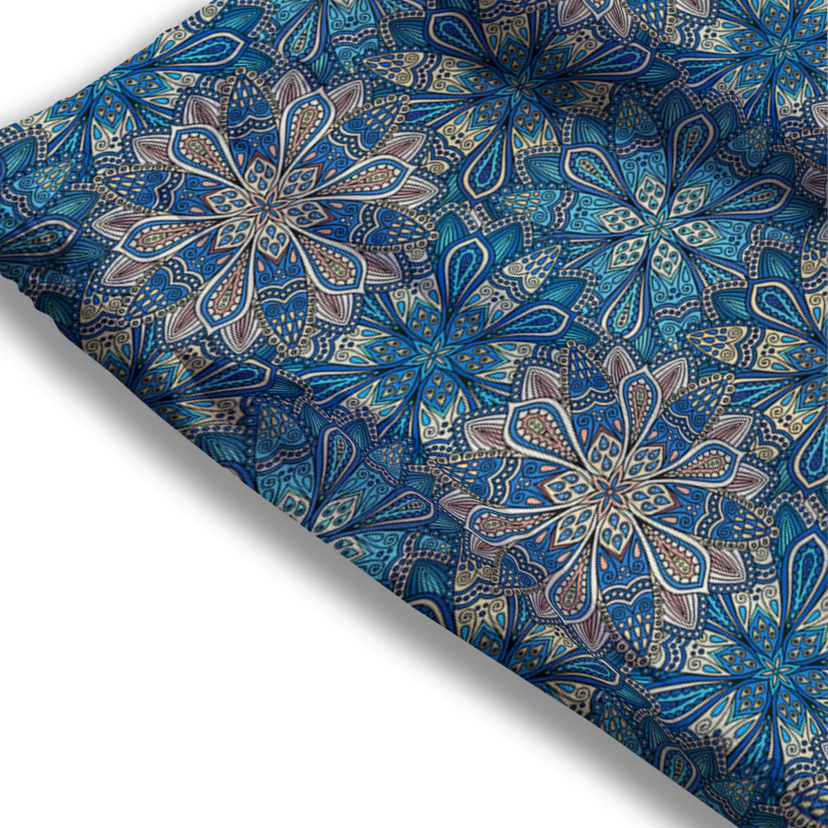 Mandala Floral Boho Chic Print Mesh Shorts - Image 3