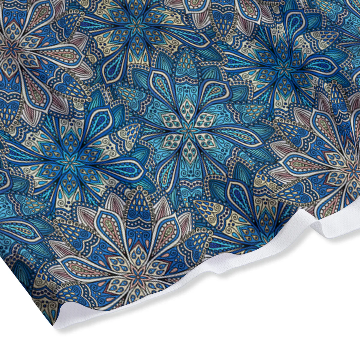 Mandala Floral Boho Chic Print Mesh Shorts - Image 4