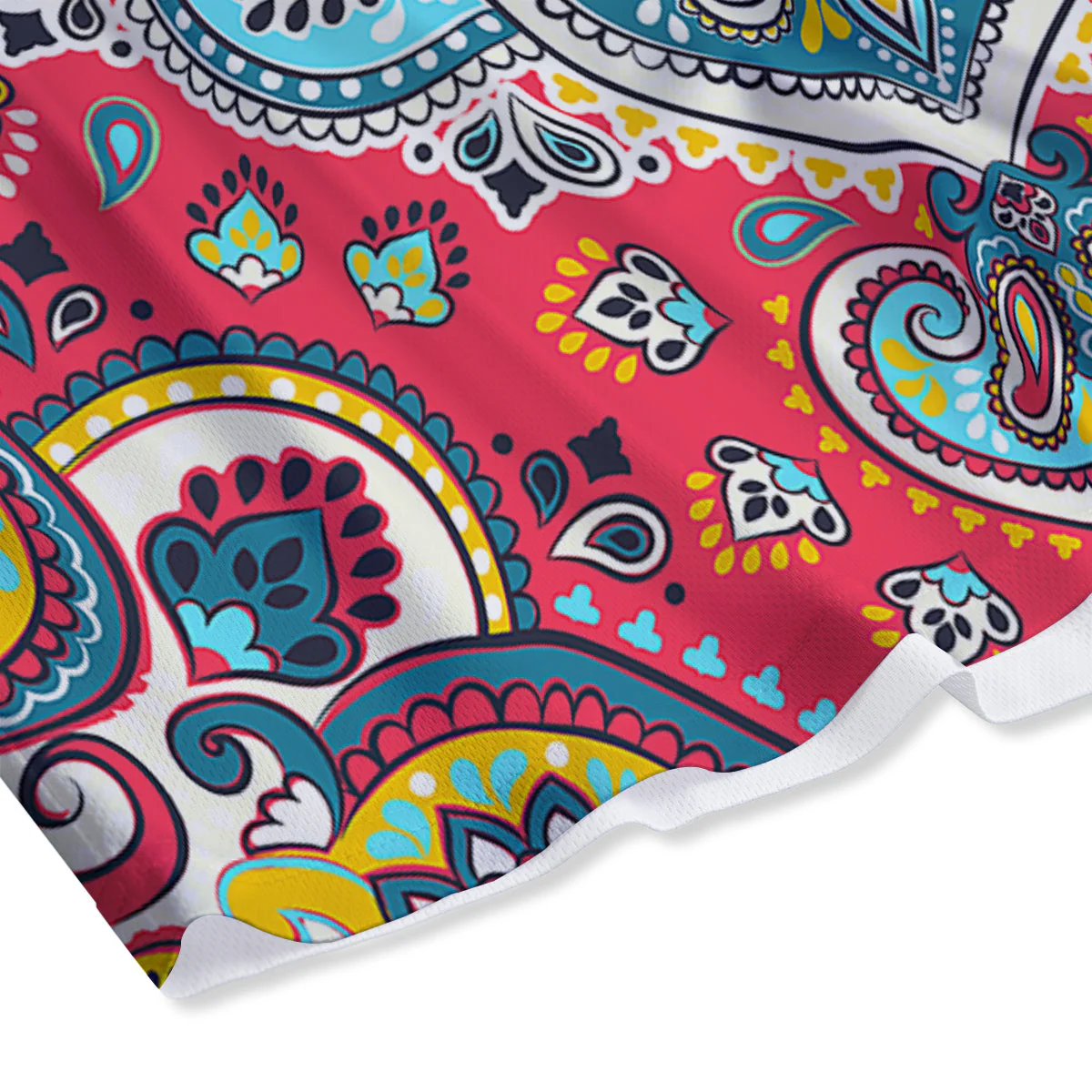 Mandala Floral Colorful Print Mesh Shorts - Image 4