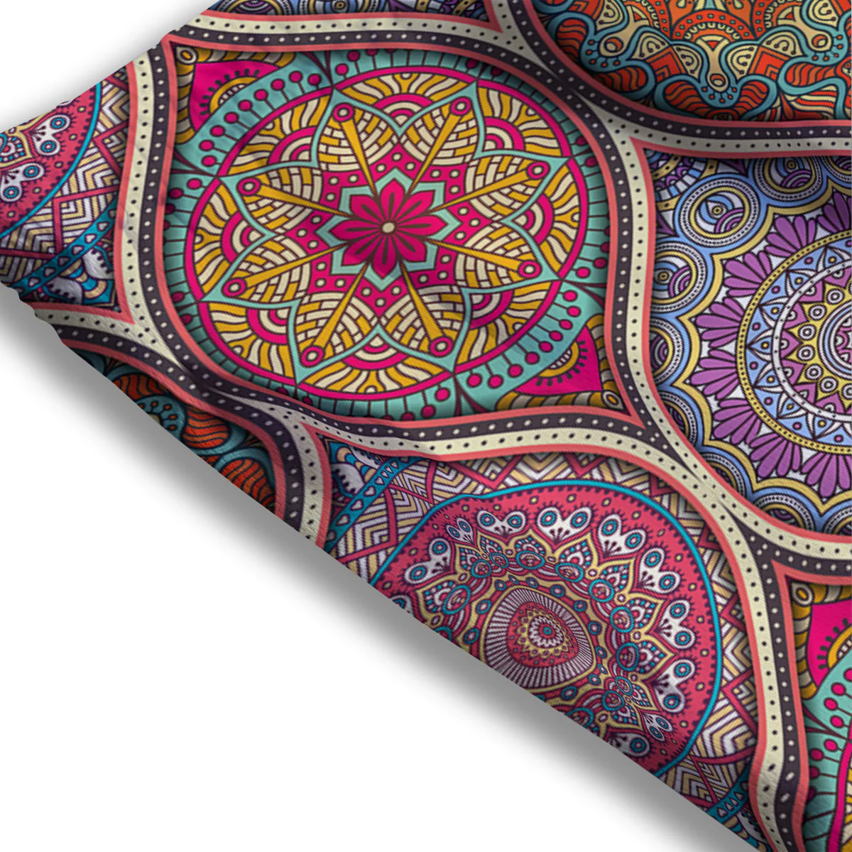 Mandala Indian Vintage Print Pattern Mesh Shorts - Image 3