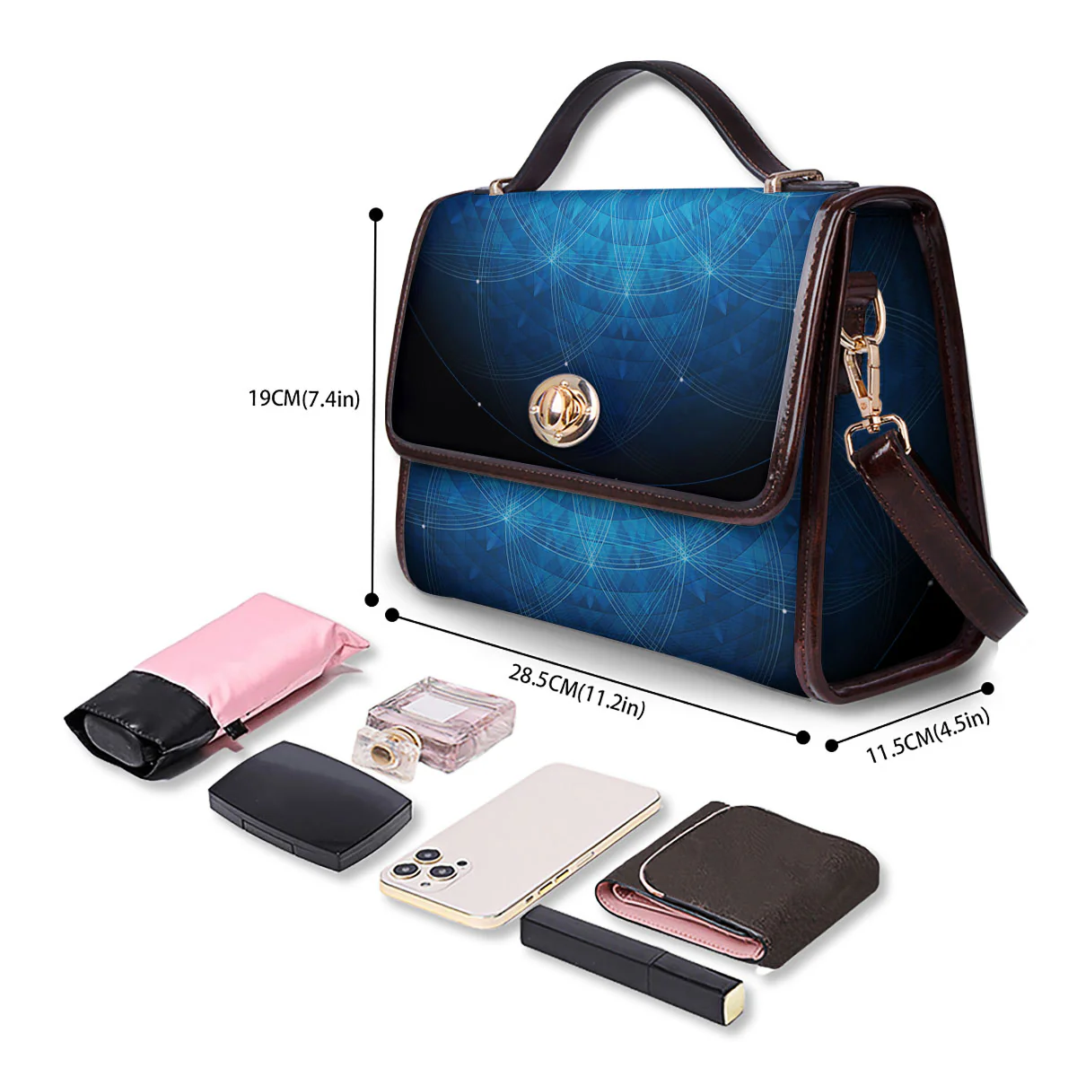 Mandala Light Print Women's Satchel Bag - Image 4