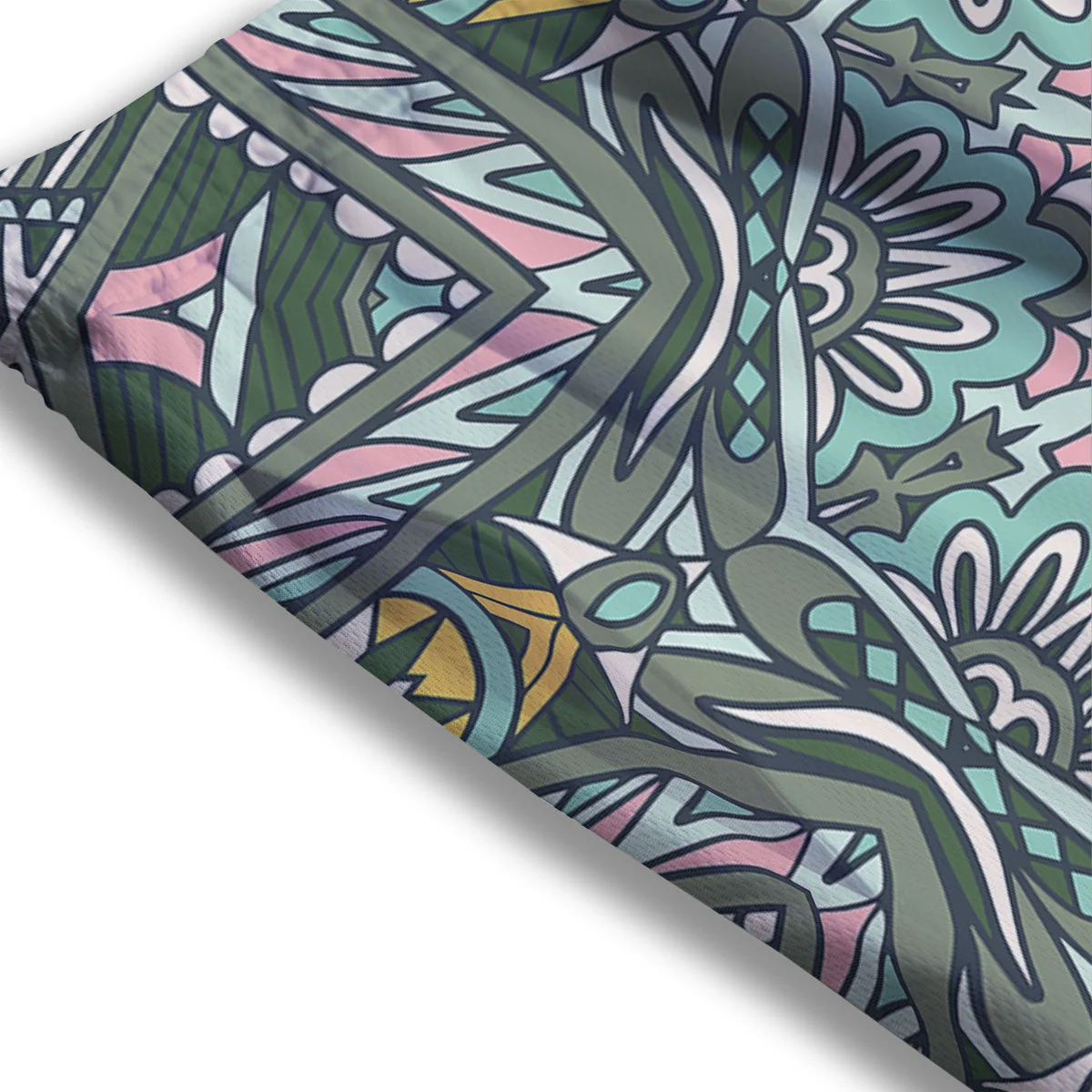 Mandala Ornament Pastel Print Mesh Shorts - Image 3