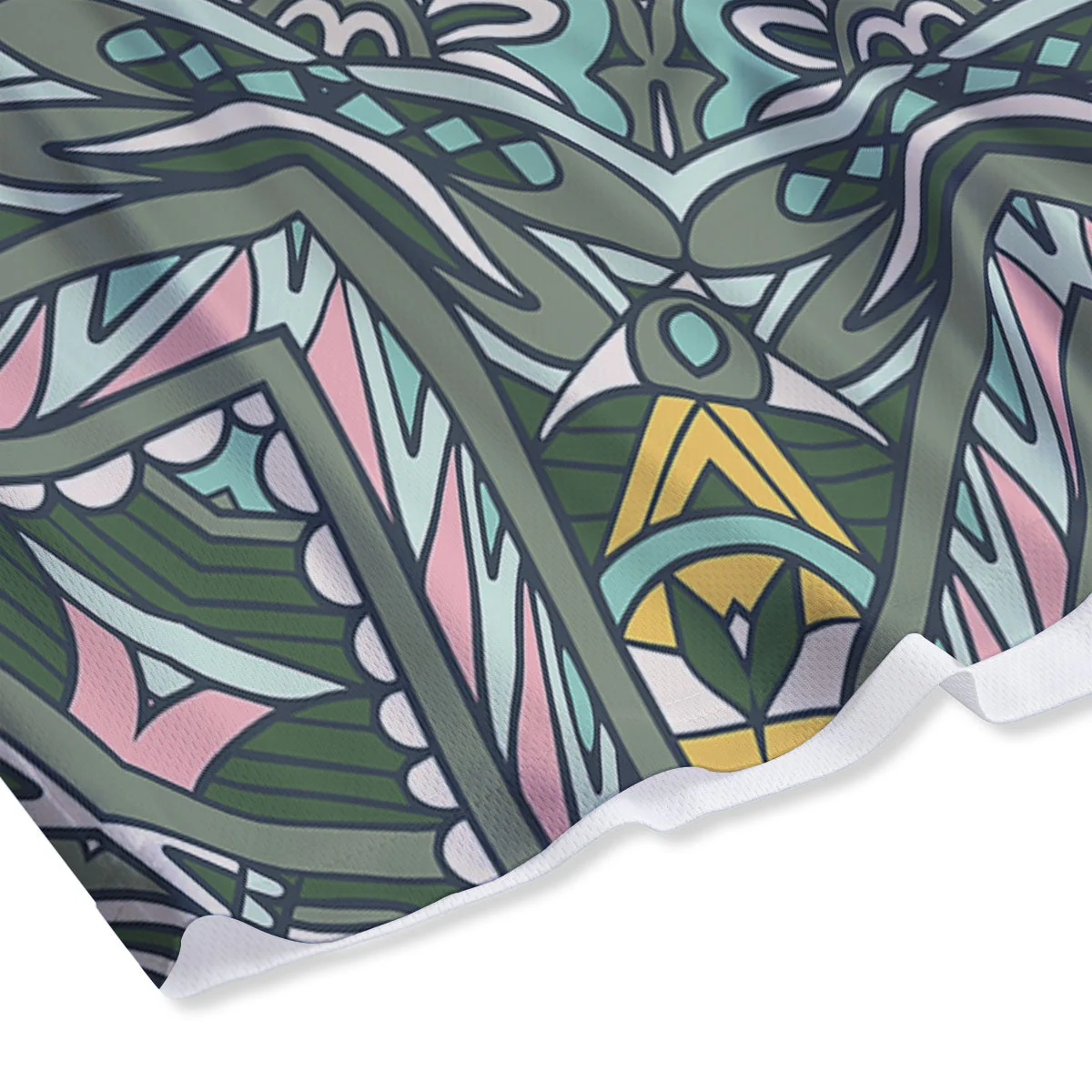 Mandala Ornament Pastel Print Mesh Shorts - Image 4